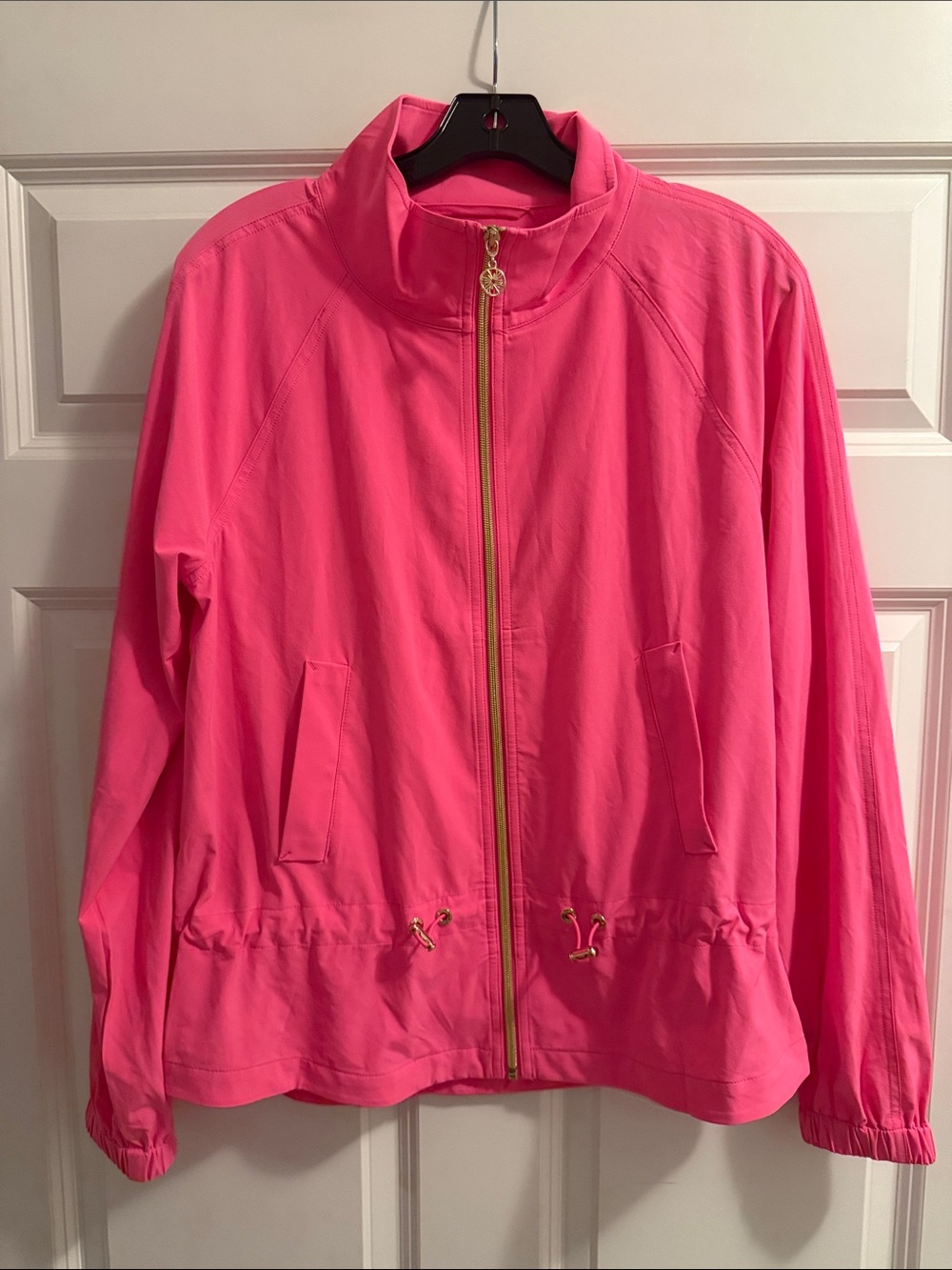 Lilly Pulitzer Hot Pink Zip-Front Utility Jacket